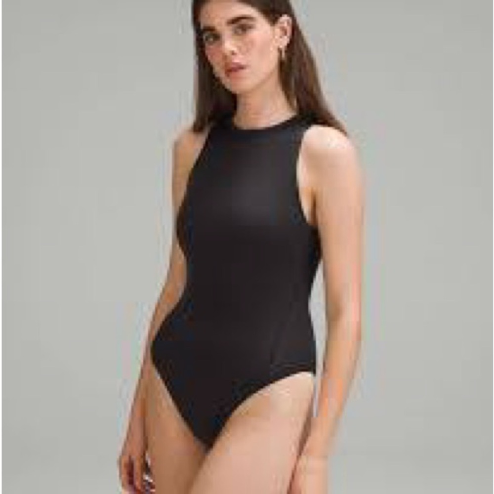 Lululemon Wundermost Ultra-Soft Nulu High-Neck Sleeveless Bodysuit | Black